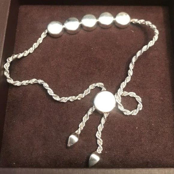 Silver Linear Bead Friendship Bracelet MONICA VINADER - Picture 2 of 5